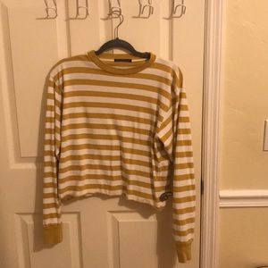 Stripped Yellow and White Shirt